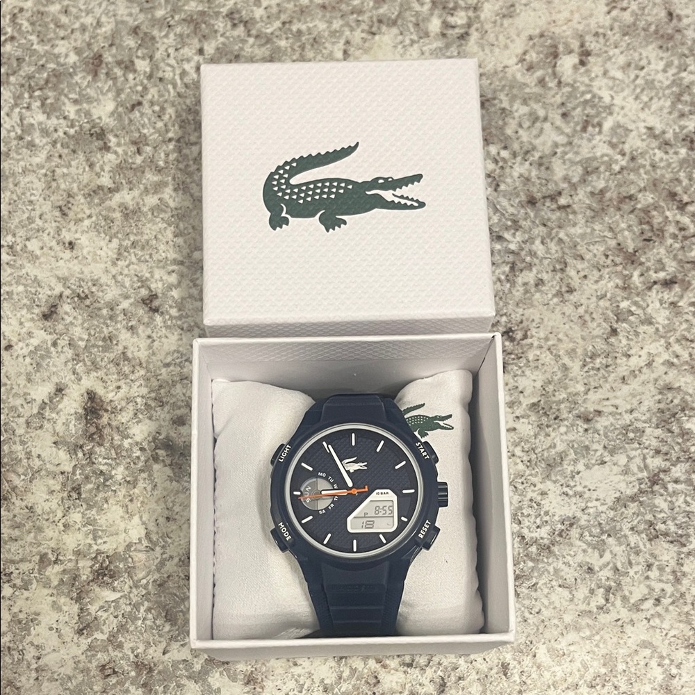 Men's Lacoste Navy Blue Silicone Strap Watch